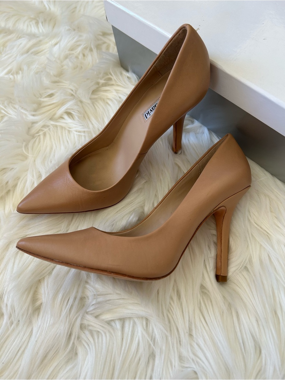 Charles David Tan Pointed-Toe Stiletto Pumps, 6.5